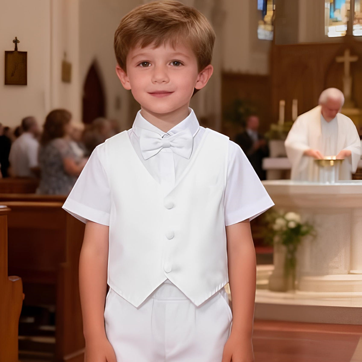 Boy Baptism Formal Suit 4pcs