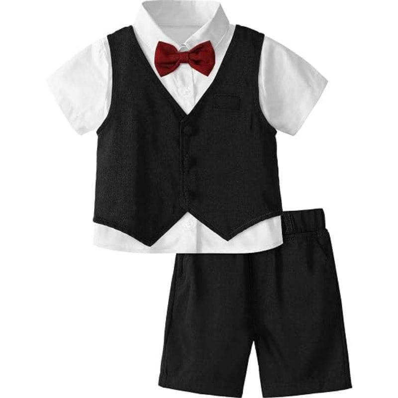 Boy Suit Formal Outfit 4pcs